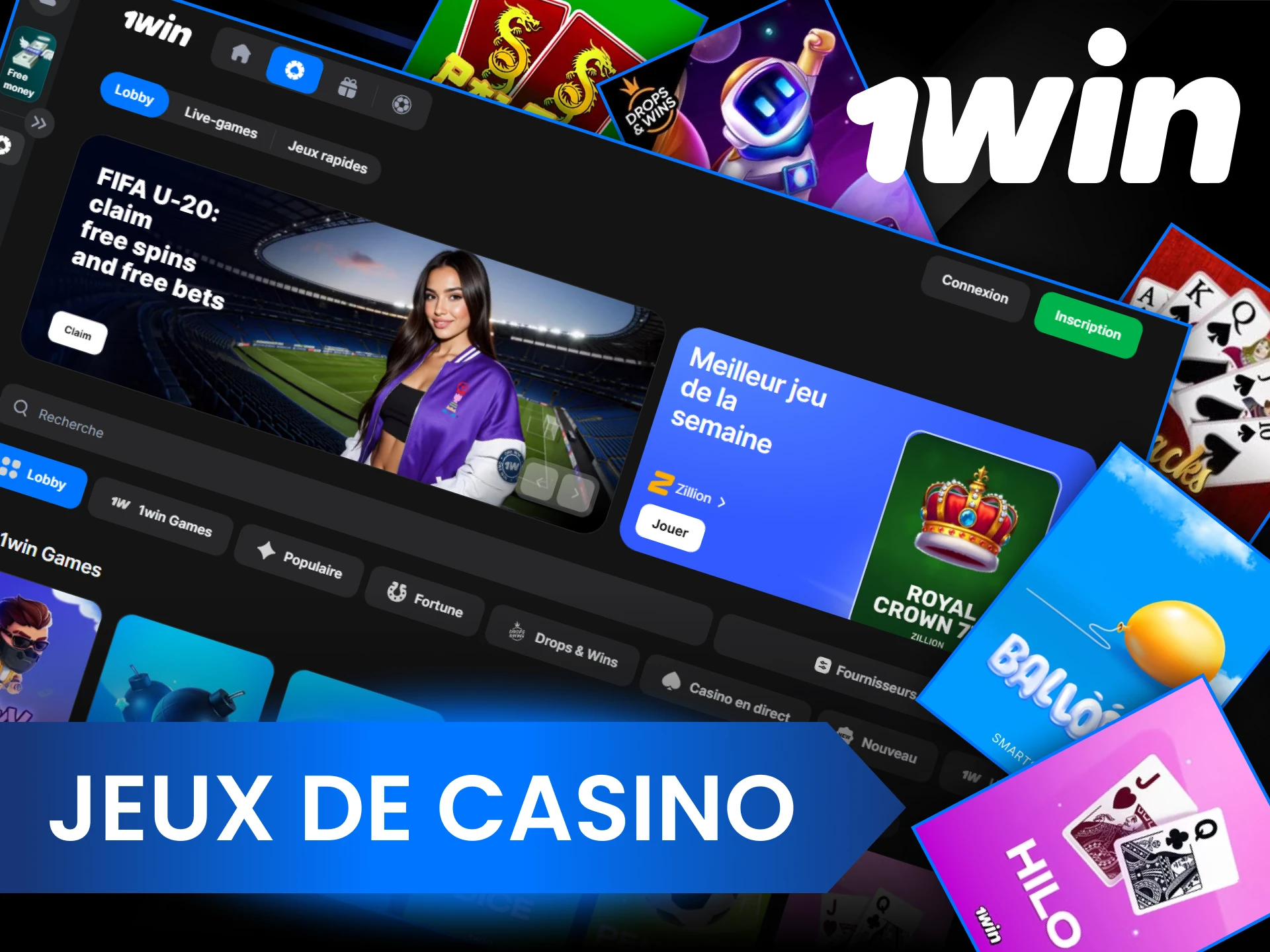 Choisissez le jeu de votre choix sur 1Win pour vos paris.