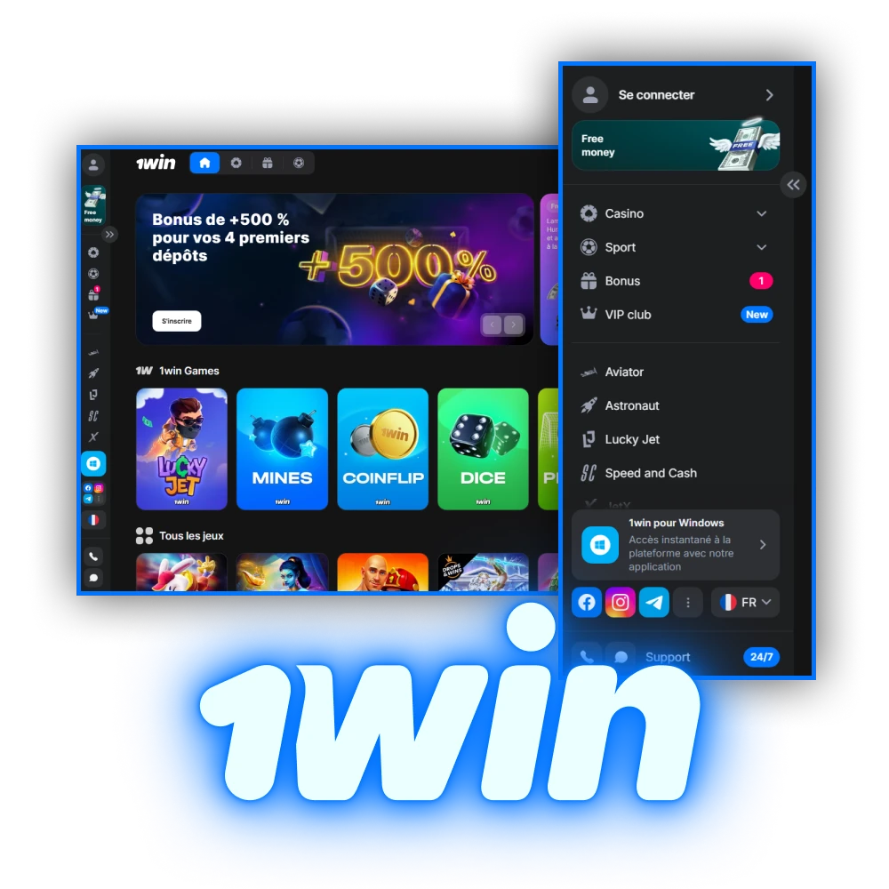 1Win est un casino populaire au Cameroun où il est facile de jouer.