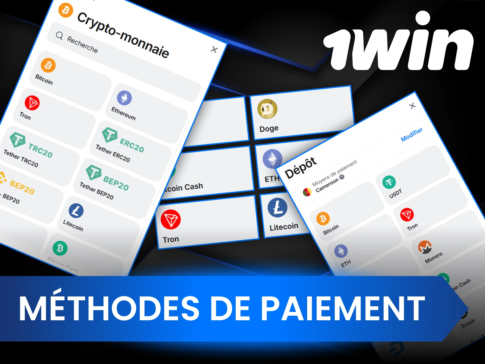1Win propose une variété de méthodes de dépôt et de retrait.