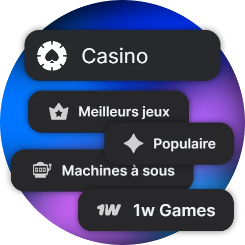 Le site web 1Win propose une large gamme de jeux de casino.