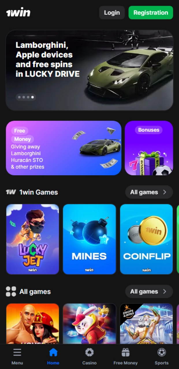 Open Safari and visit 1Win to install the app on iOS.