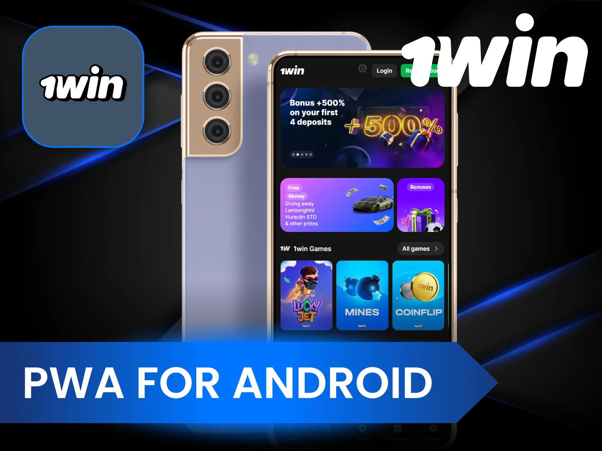 Add the 1Win shortcut to your Android device's home screen.