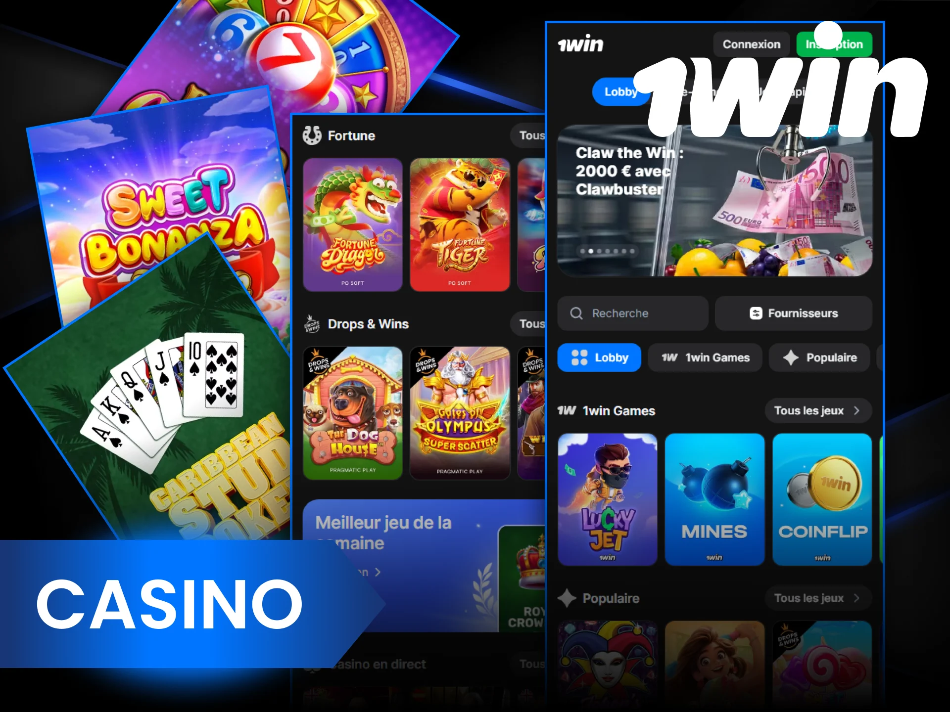Une fois connecté à l'application 1Win, vous trouverez des jeux de casino pour tous les goûts.