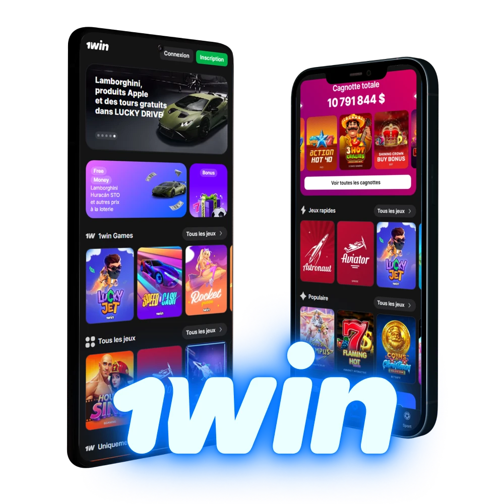 Installez l'application 1Win pour Android ou iOS et jouez confortablement.