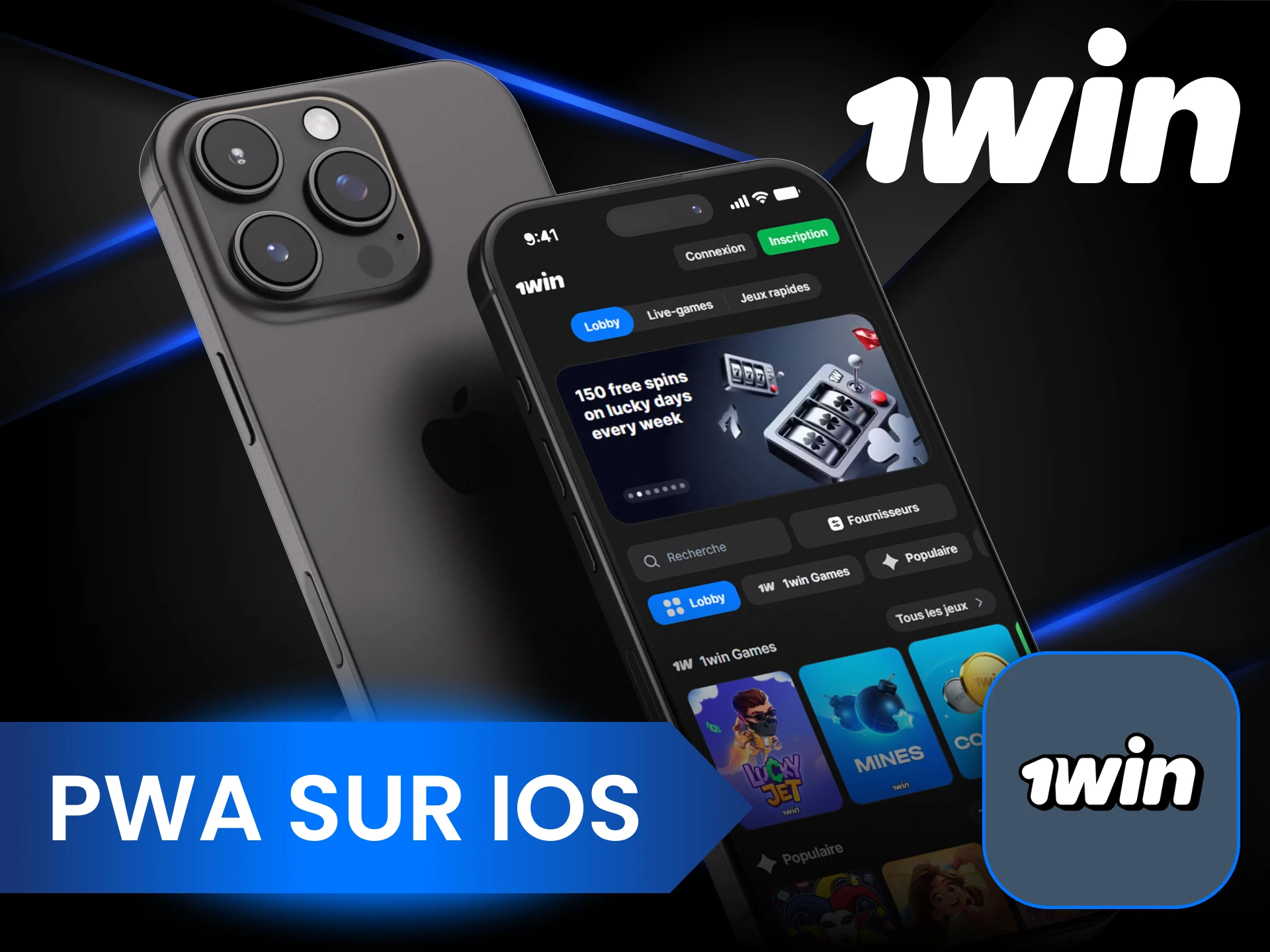 Jouer sur 1Win est plus facile grâce à la version PWA pour iOS.