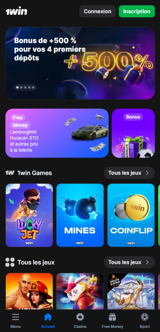 Ouvrez Safari et accédez au site web de 1Win pour installer l'application sur iOS.