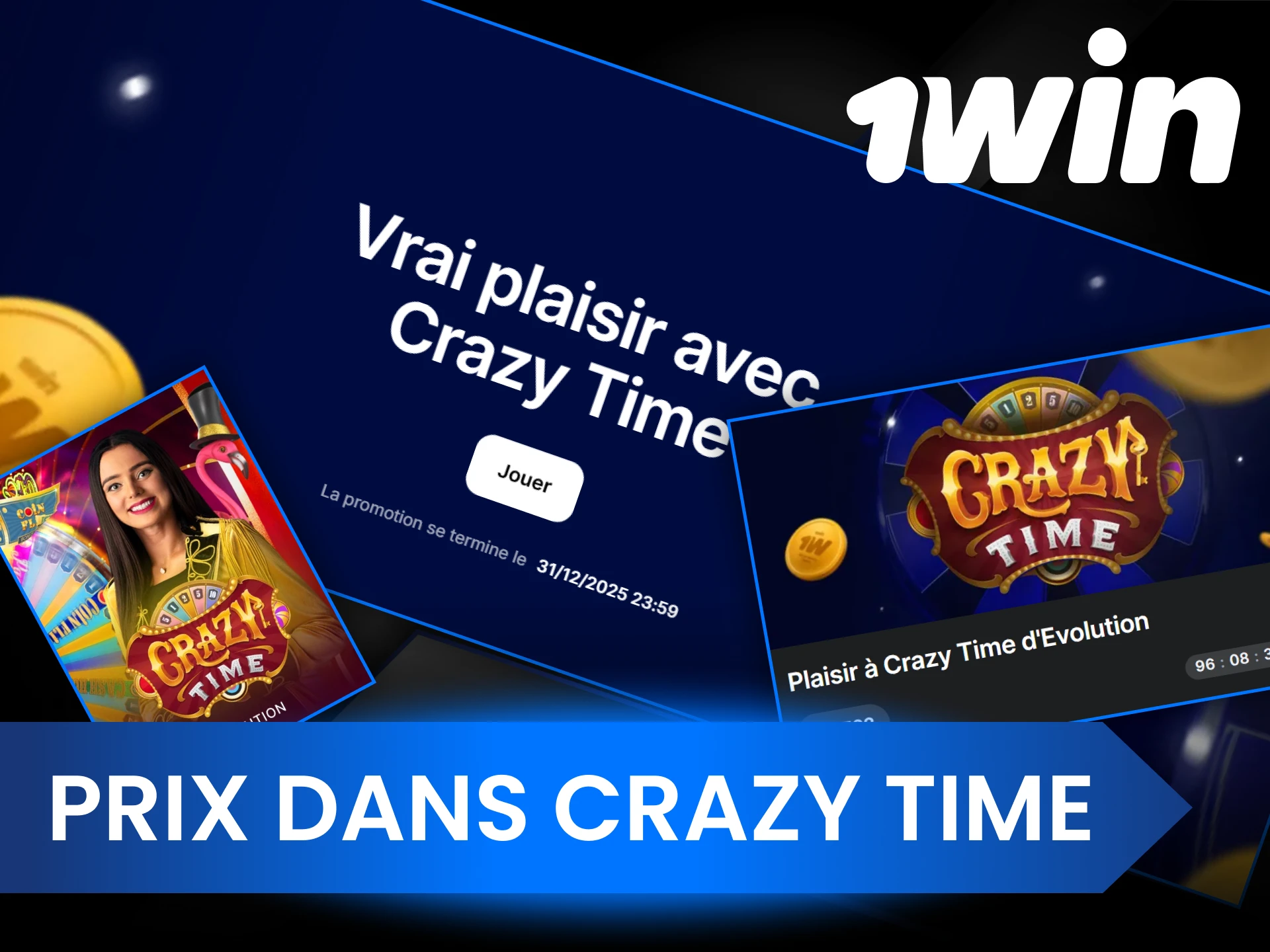 Jouez à Crazy Time chez 1Win et gagnez encore plus.