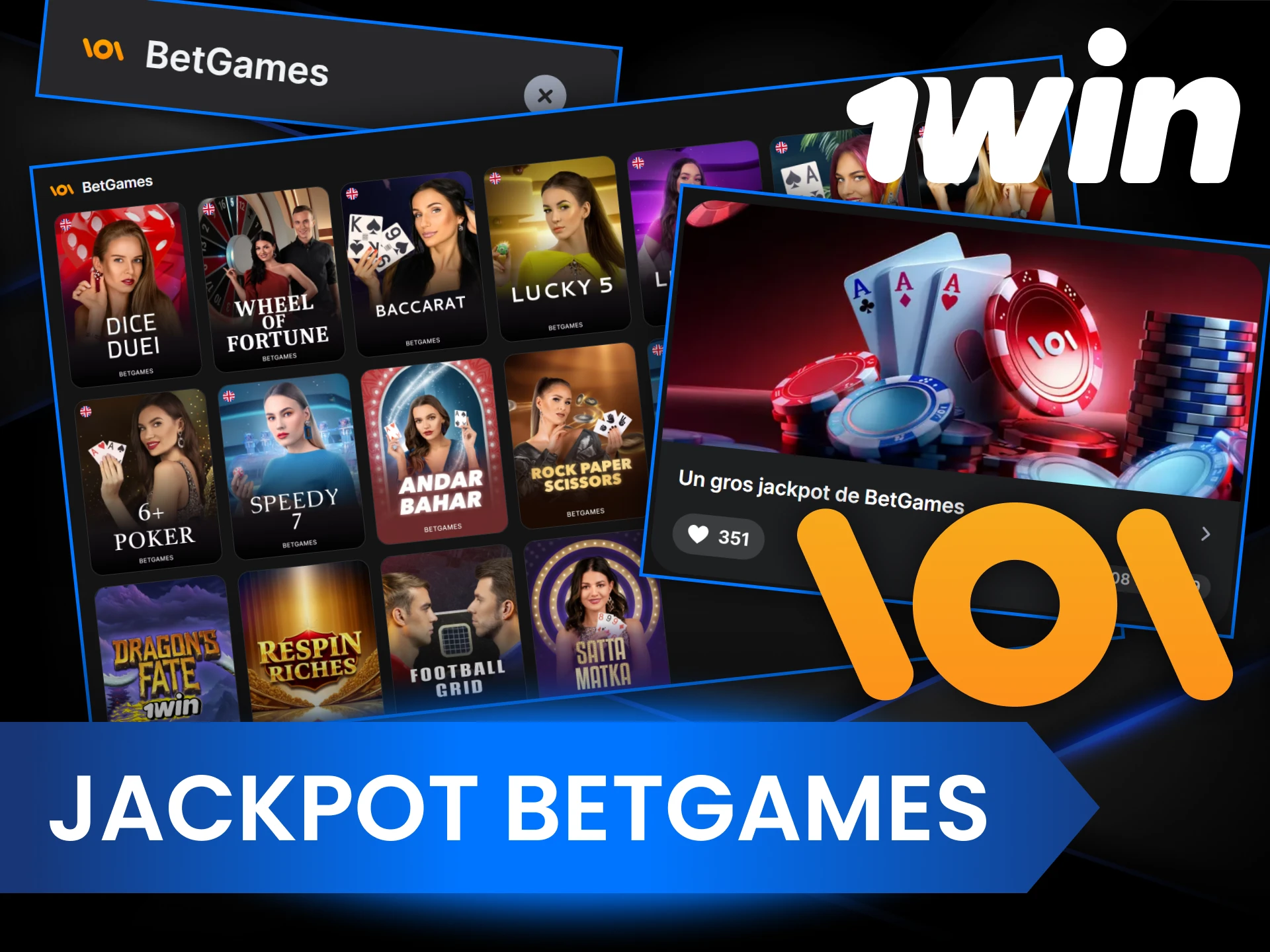 Remportez l'énorme jackpot BetGames chez 1Win.