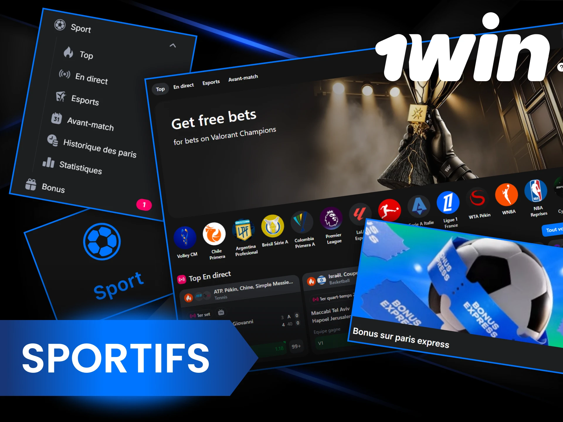 Utilisez les bonus 1Win pour vos paris sportifs.