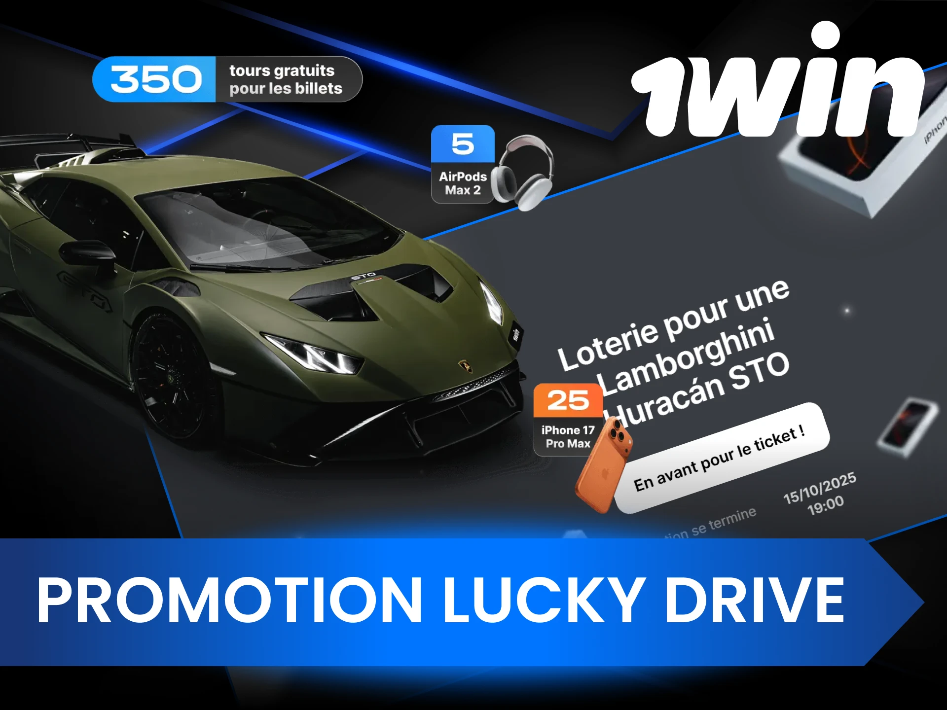Participez à la promotion Lucky Drive sur 1Win et devenez gagnant.