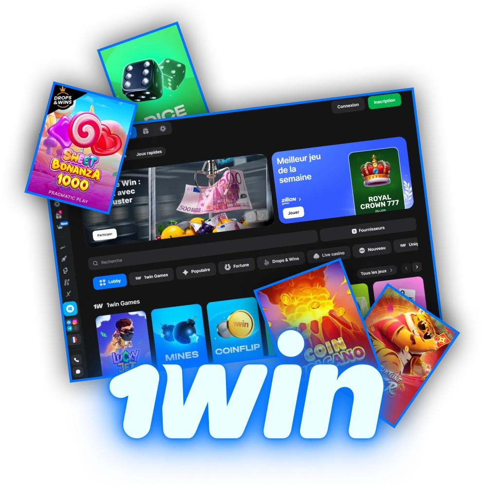 Une variété de jeux de casino 1Win pour tous les goûts où vous pouvez placer des paris.