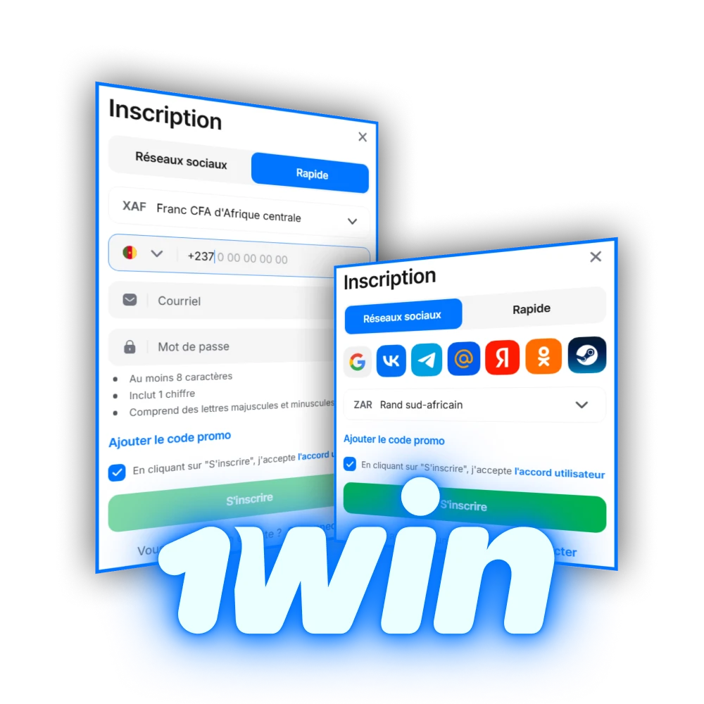 Inscrivez-vous sur 1Win pour commencer à parier.