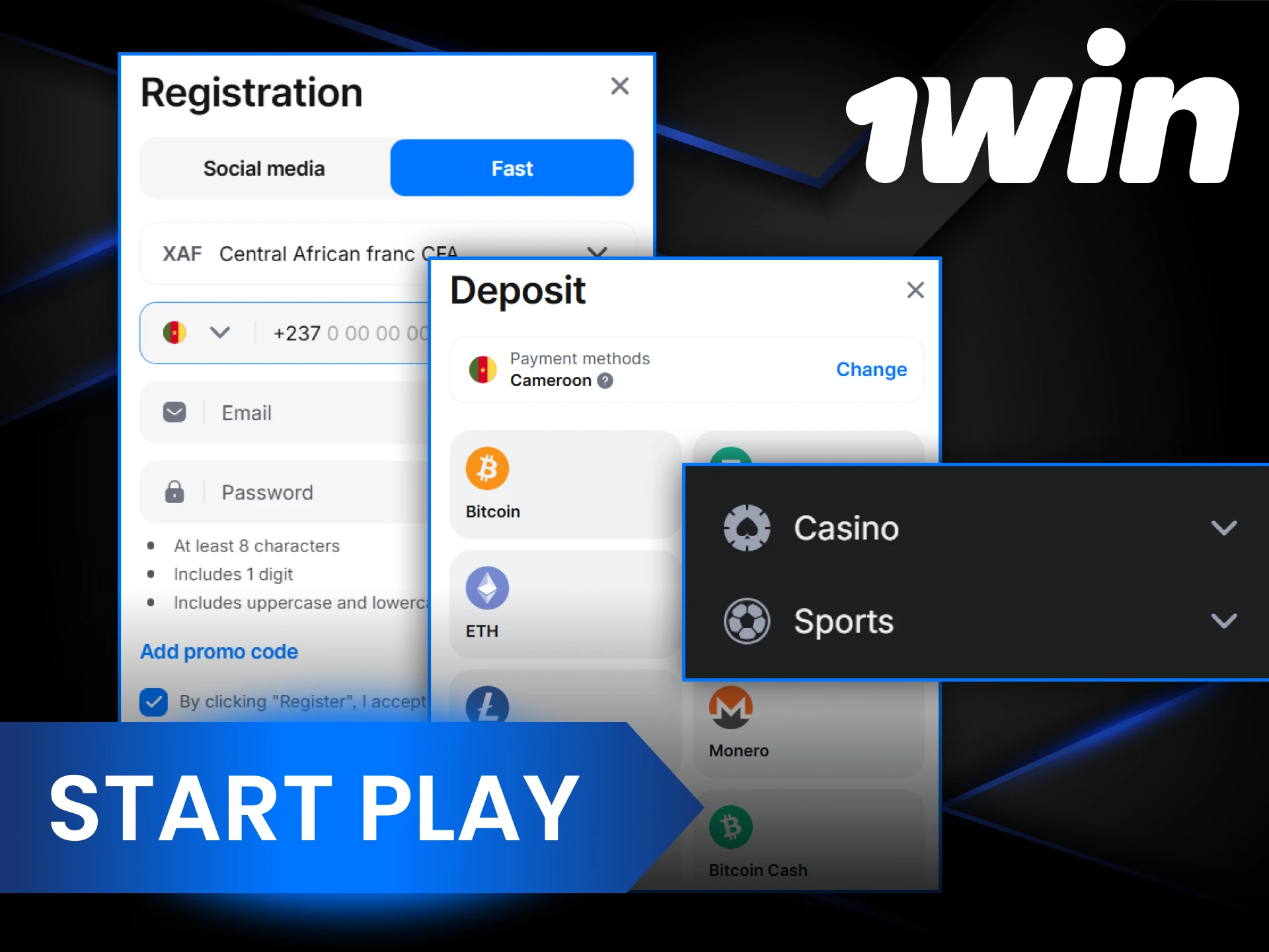 Start playing at 1Win now by following a few simple steps.