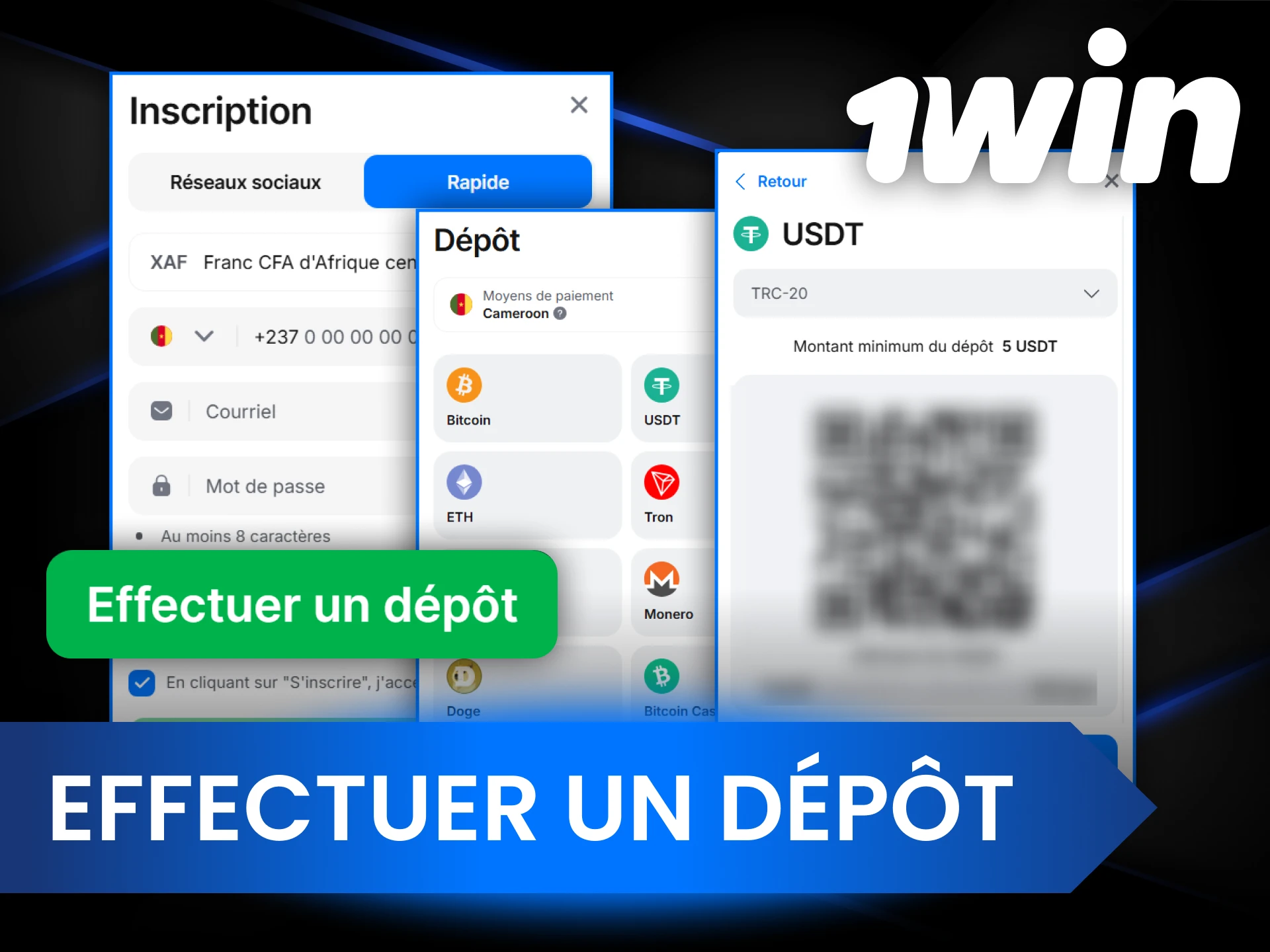 Effectuez un dépôt et commencez à jouer sur 1Win.