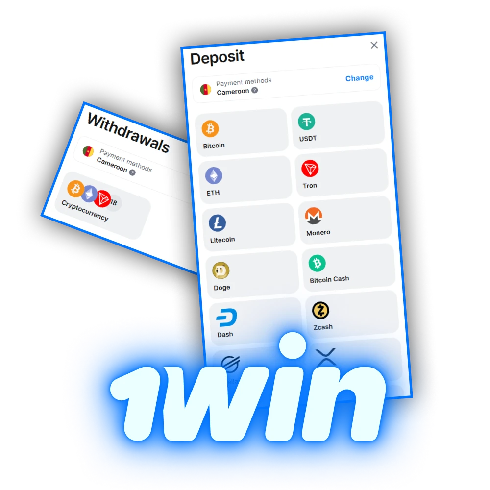 1Win offers very convenient deposits and withdrawals.
