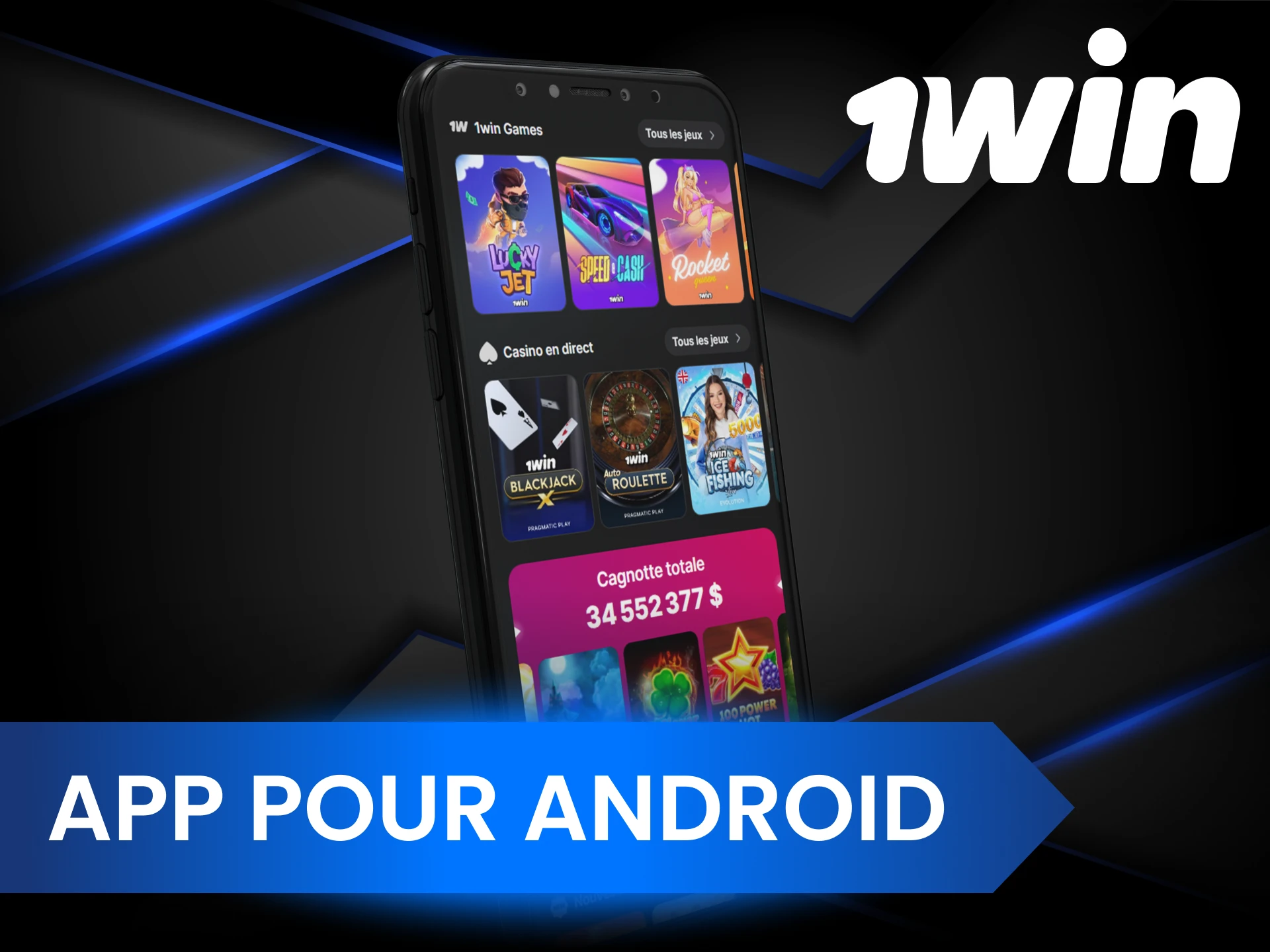 Installez l'application 1Win sur Android et jouez confortablement.
