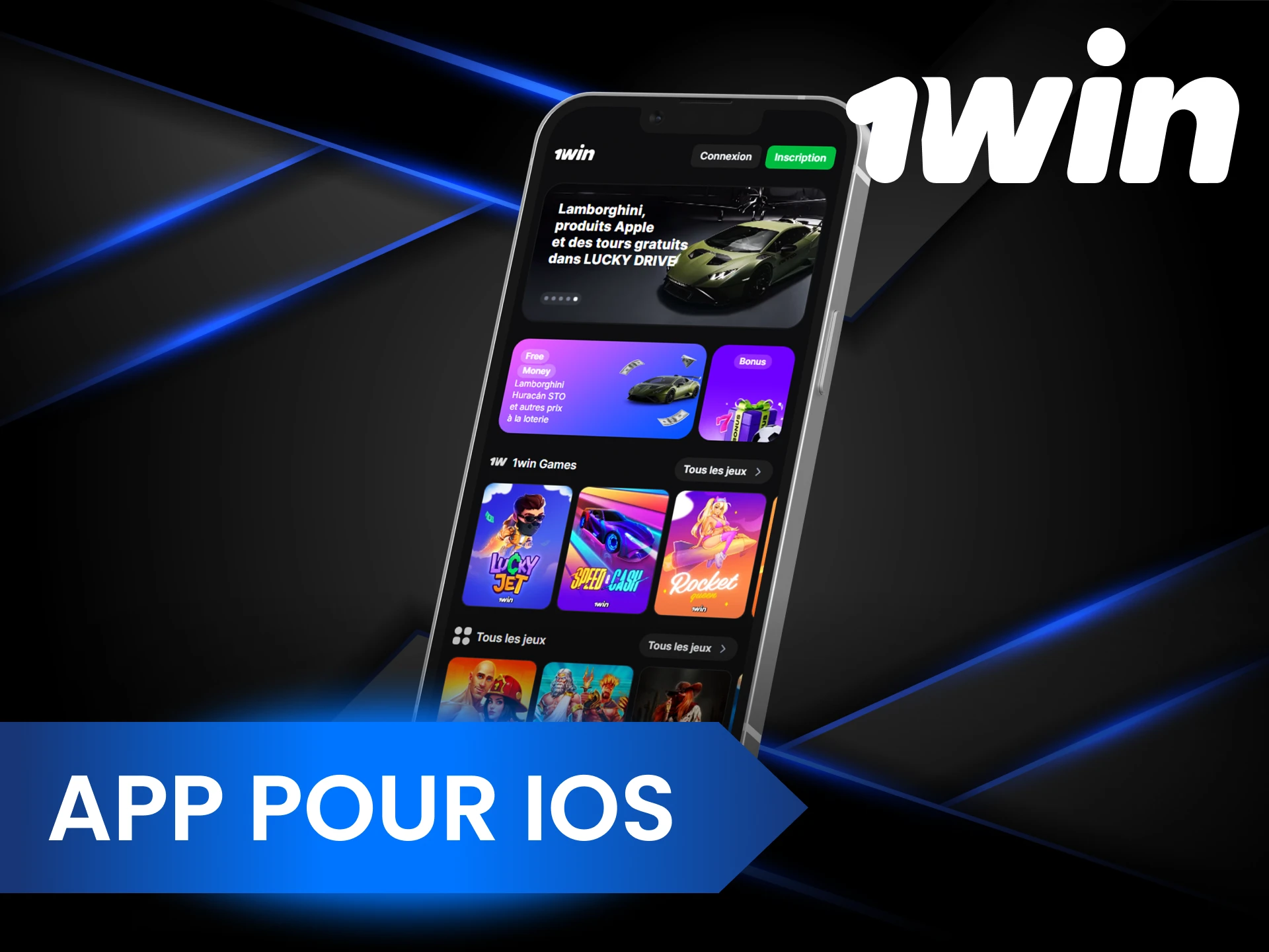 Vous pouvez télécharger l'application 1Win sur iOS et placer des paris à tout moment.