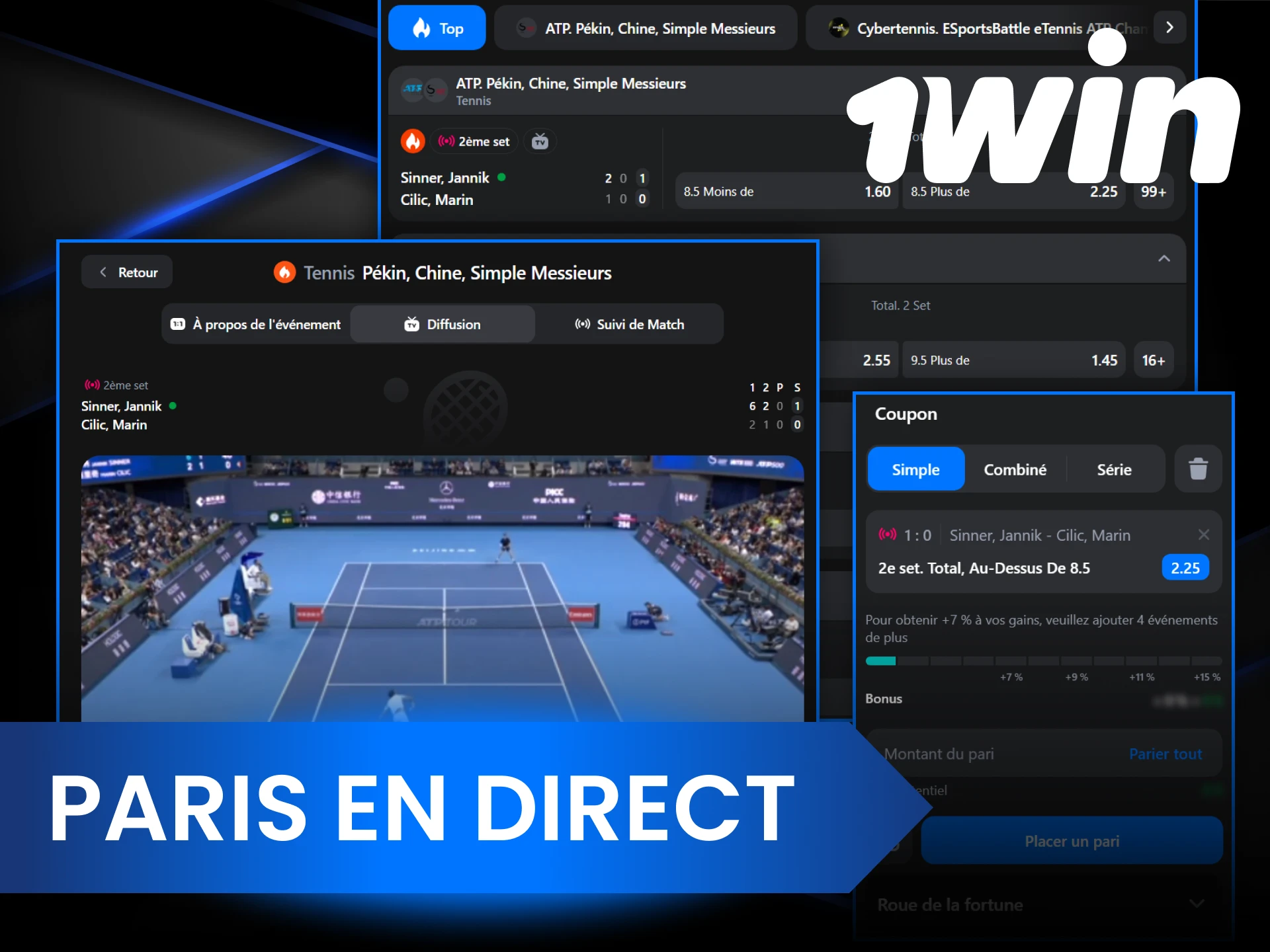 En plaçant des paris en temps réel sur 1Win, vous pouvez suivre le déroulement du match.