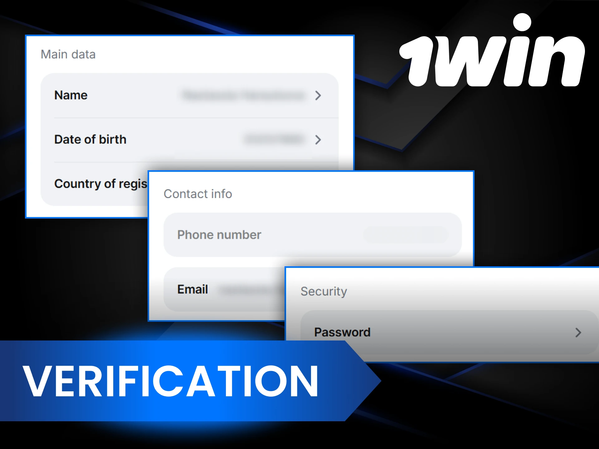 Complete 1Win verification after registration.