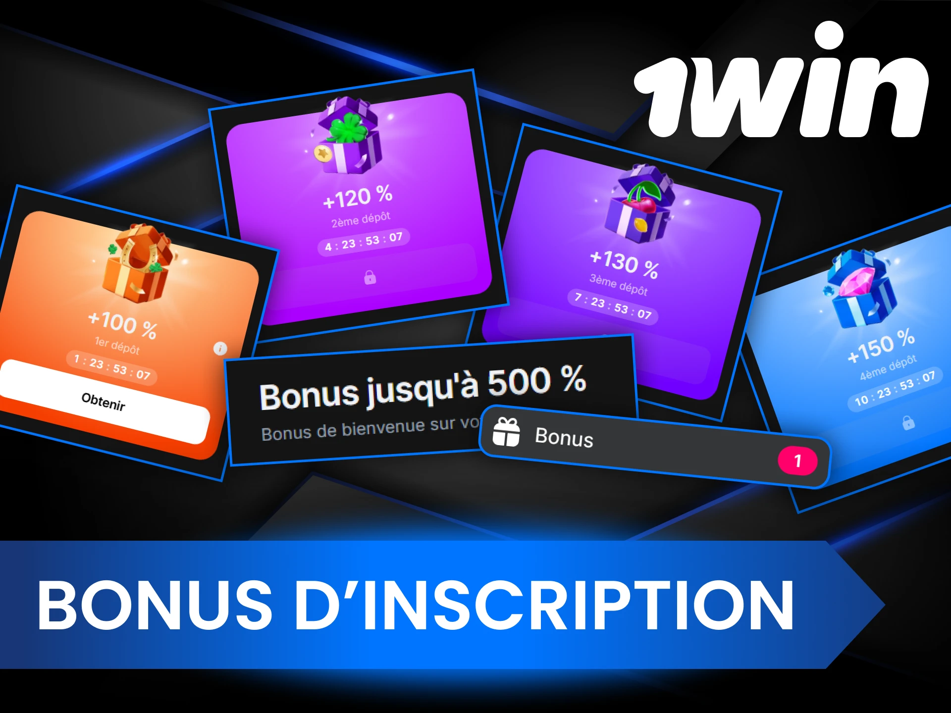 Gagnez des bonus et utilisez-les pour vos paris sportifs sur 1Win.