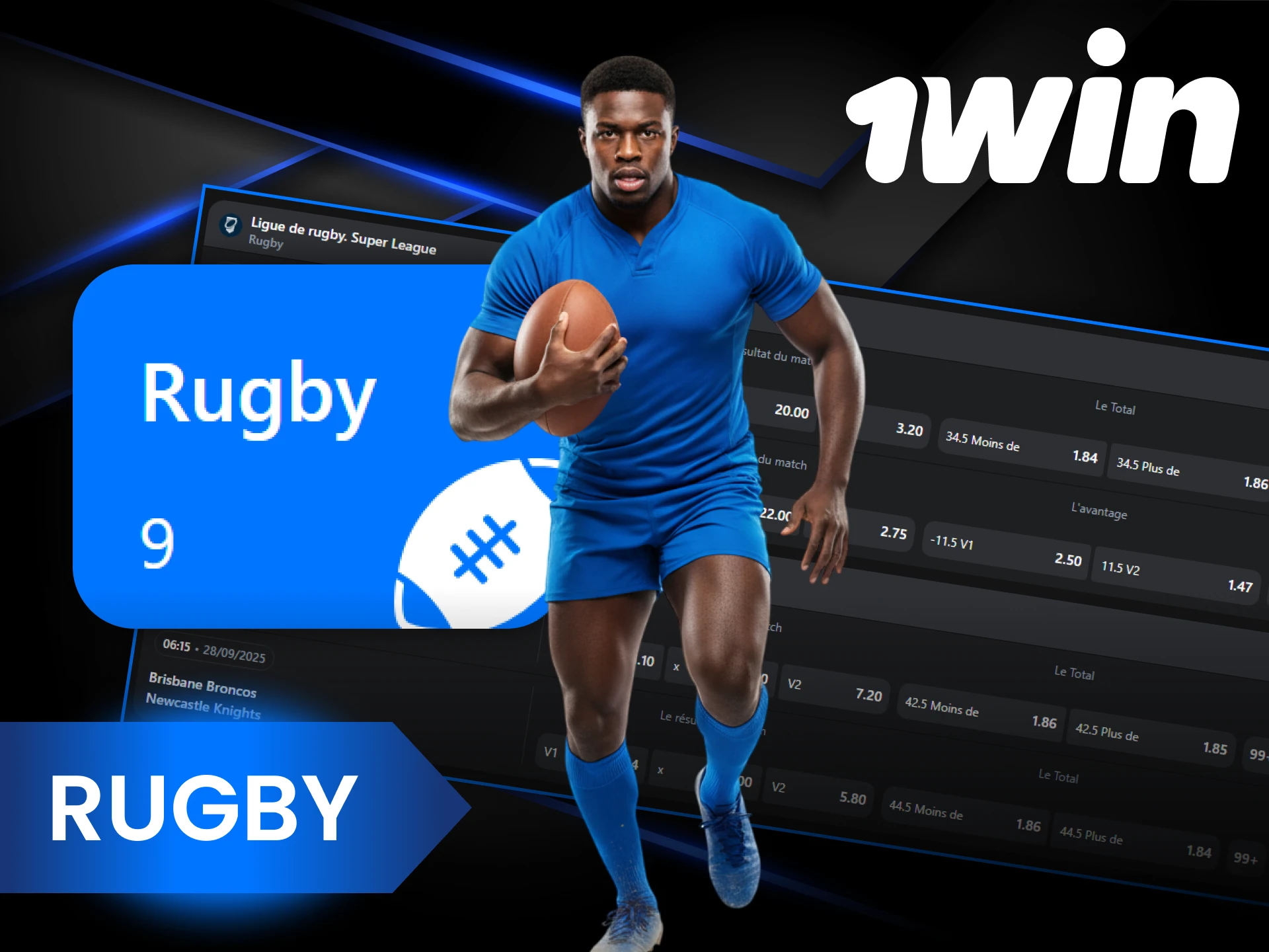 Misez sur le rugby sur 1Win.