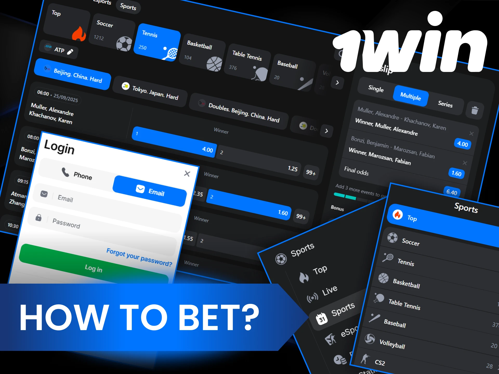 Place sports bets on the official 1Win website.